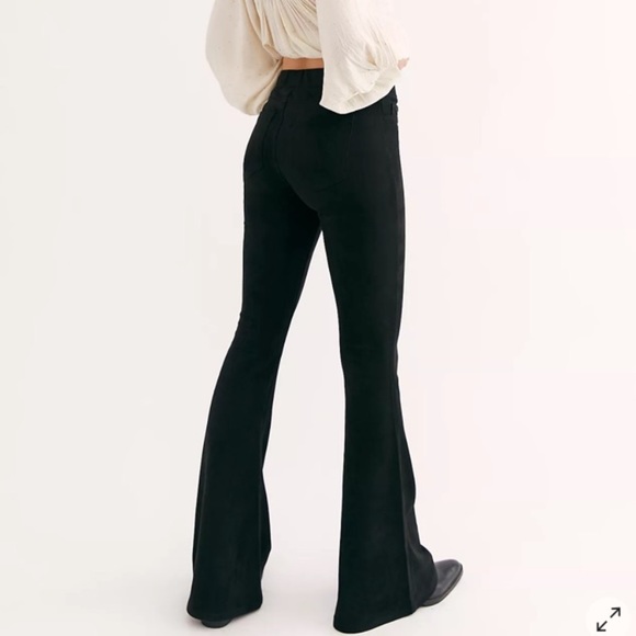Vegan Leather Suede Flares 